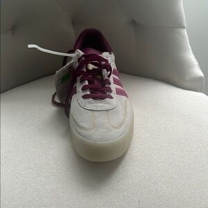 adidas Originals White and Purple Athletic Shoes
